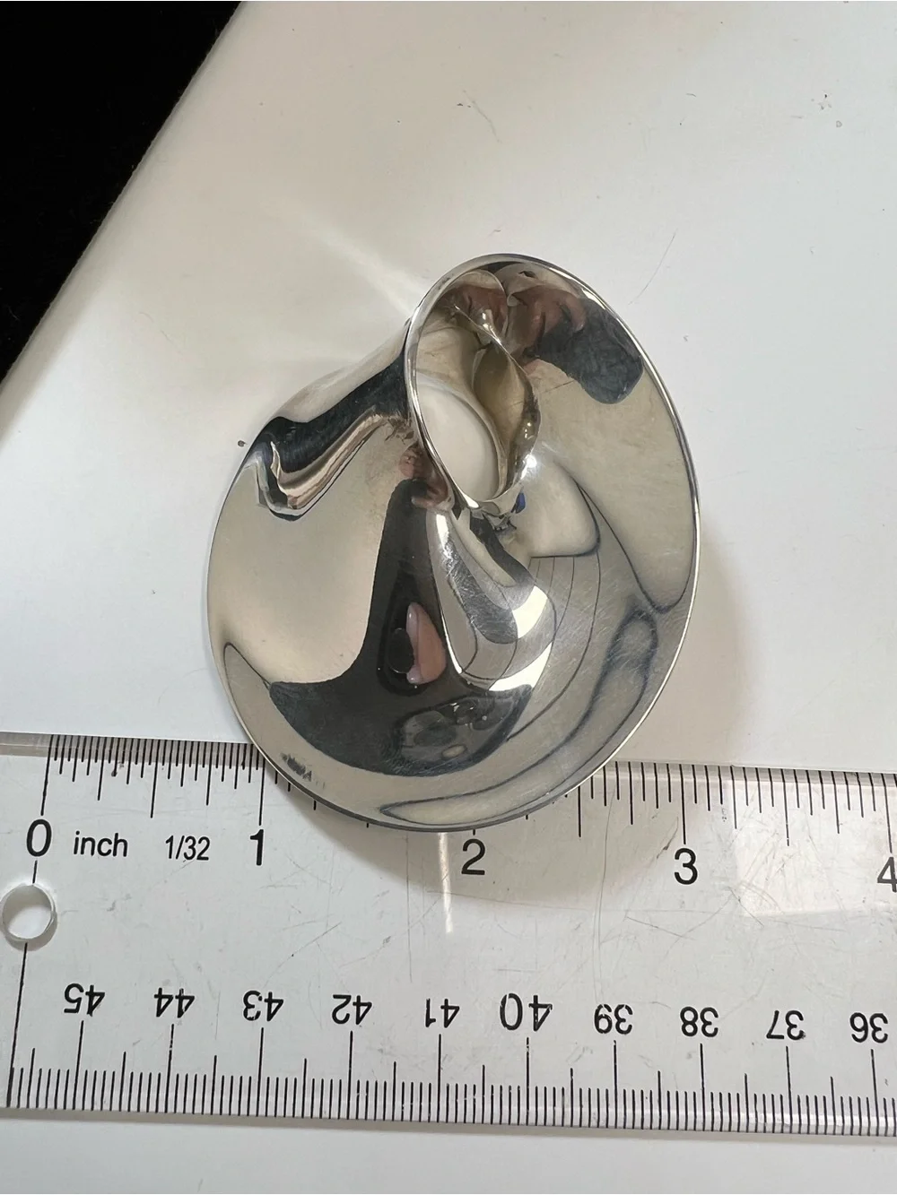 Georg Jensen Large Sterling Silver “MOBIUS” Brooch Pin Denmark